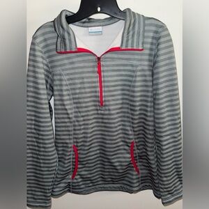 Columbia Gray and Red Striped Hoodie